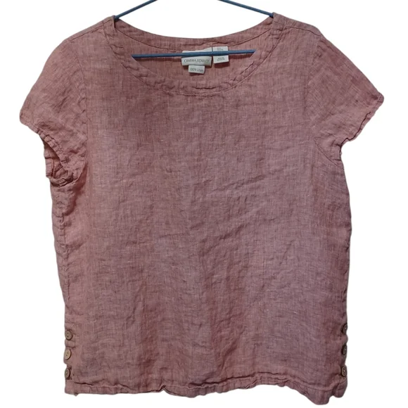 100% Linen Shirt by Cynthia Rowley Women's Large - Picture 9 of 9